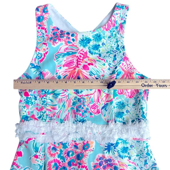 Lilly Pulitzer Arden Shift Gypsea Serene Blue Floral Pink Mini Dress Size 4 - Picture 6 of 7